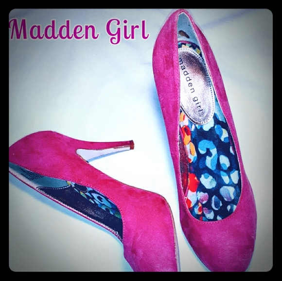 Madden Girl Shoes - MADDEN GIRL Pink Suede Pumps